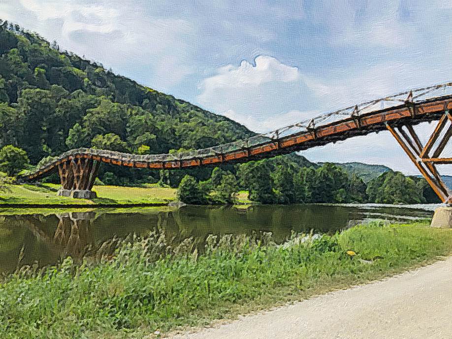 Ein Bild, das drauen, Gras, Zug, Brcke enthlt.

Automatisch generierte Beschreibung